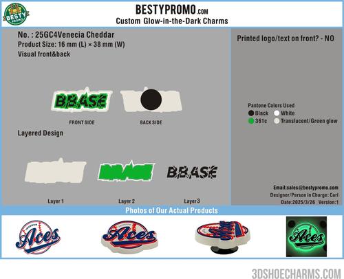 CUSTOM CLOG CHARMS - 25GC4Venecia Cheddar