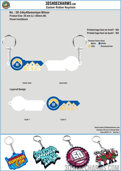 3D Rubber Keychain34ky4Domonique Wilson260112