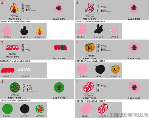 CUSTOM CLOG CHARM 07CC4Flora Lolev