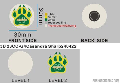 CUSTOM CLOG CHARMS - GLOWING-23CC-G4Casandra Sharp240422
