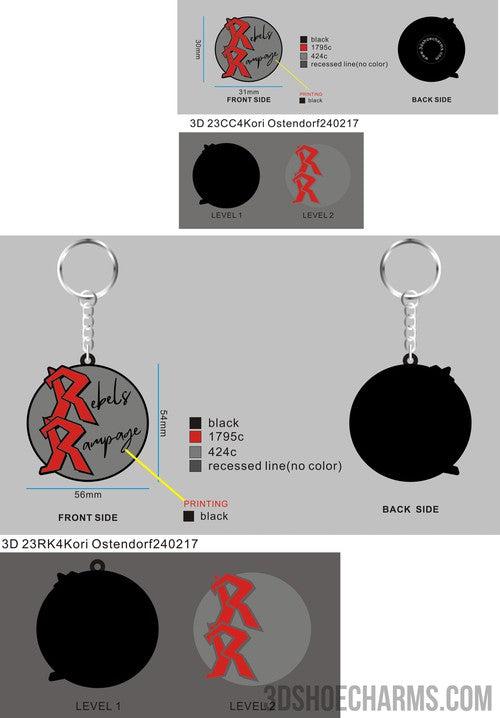 CUSTOM RUBBER KEYCHAIN/CHARMS-23RK/CC4Kori Ostendorf240217