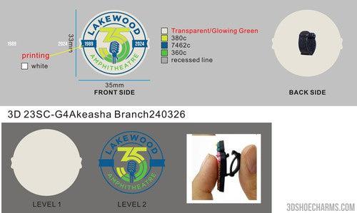 CUSTOM CLIP SHOE CHARMS - GLOWING-23SC-G4Akeasha Branch240326