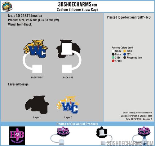 Custom Silicone Straw Toppers-23ST4Jessica250505