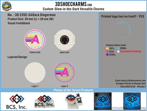 Glow-in-the-Dark Custom Versatile Shoe Charms-23VC-G4Sara Singerman250926