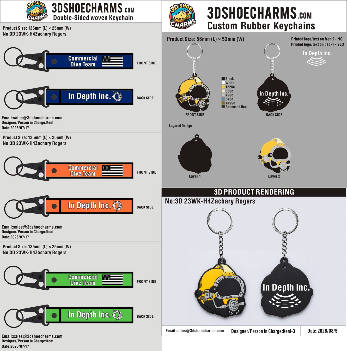 Custom 3D Die Cut Rubber Keychains/Custom Double-Sided Woven Flight Key Tag with Snap Hook-20260807-23