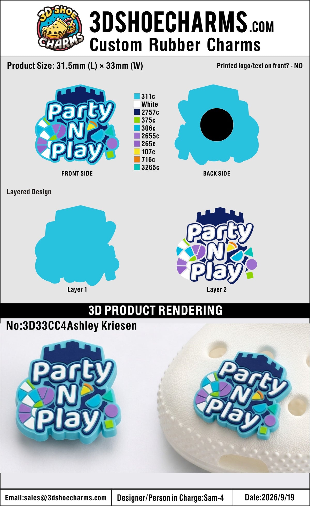 Custom 3D Rubber Clog Charms - 20260922 -33