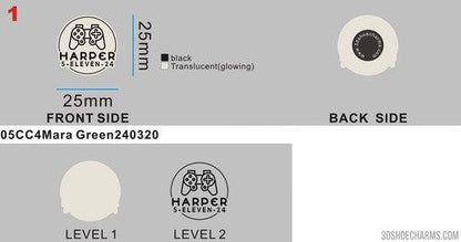 custom Silicone Wristband and glowing shoe charms-05SW4Mara Green240319