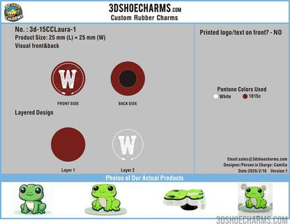 Custom Rubber Clog Charms 15CC260216Laura