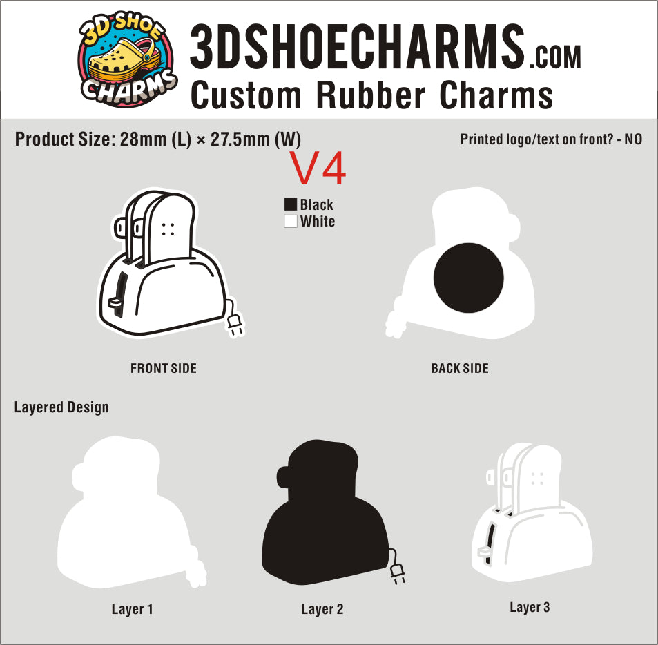 Custom Rubber Clog Charms-202608015-22-5