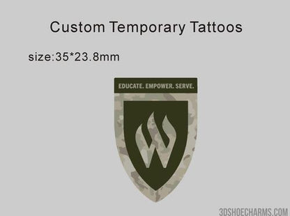 Custom Temporary Tattoos and Custom Rubber Clog Charms-260718-05