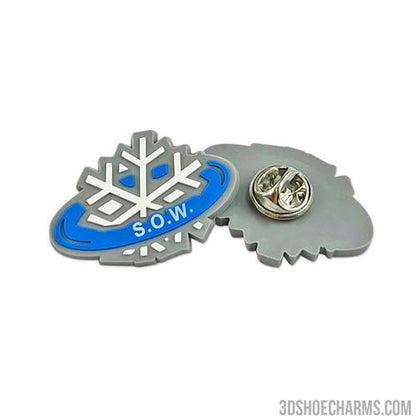 Custom 3d Rubber badge with Pin