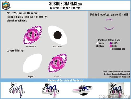 Custom Rubber Clog Charms-25CC4Damien Benedict