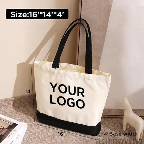 Colorblock Canvas Shoulder Bag – Custom Logo