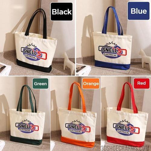 Colorblock Canvas Shoulder Bag – Custom Logo