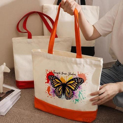 Colorblock Canvas Shoulder Bag – Custom Logo