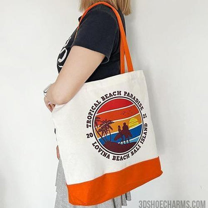 Colorblock Canvas Shoulder Bag – Custom Logo
