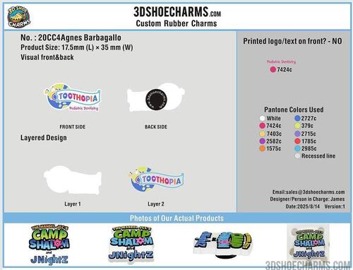 Custom Rubber Clog Charms – 20260518-20-RE