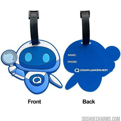 Custom 3D Die-Cut PVC Rubber Luggage Tag – Free Proof & Quote