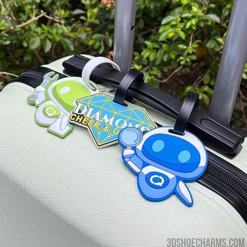 Custom 3D Die-Cut PVC Rubber Luggage Tag – Free Proof & Quote