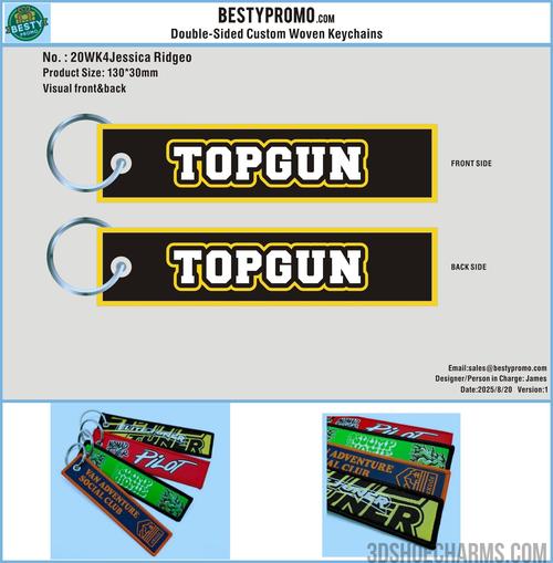 Double Sided Woven Keychains-Make up the difference 3DSC7046