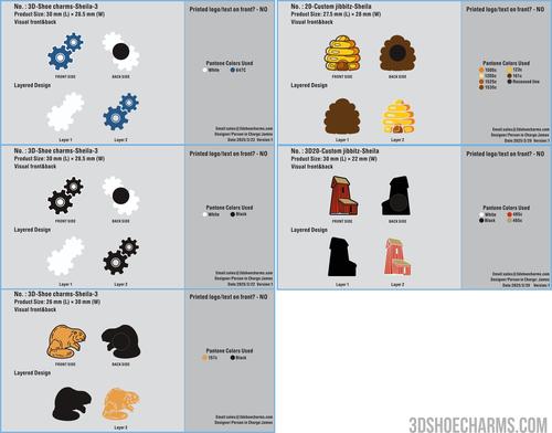 CUSTOM SHOE CHARMS-20CC4Sheila-Reorder