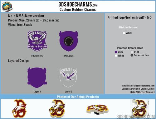 Custom Shoe Charms-20CC4NMS-RE