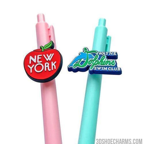 Custom Rubber Pen clip charm