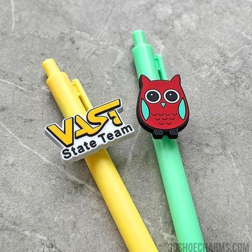 Custom Rubber Pen clip charm
