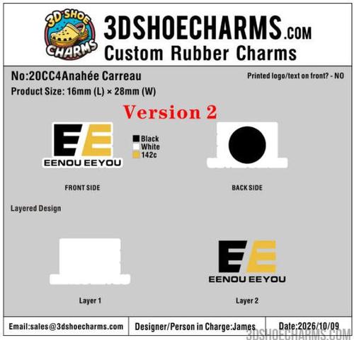Custom Rubber Clog Charms - 20261013-20-RE