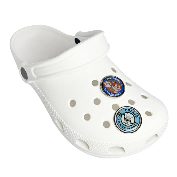 Custom Logo Domed Metal Clog Charms