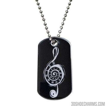 Custom Metal Dog Tag Necklace with Doming