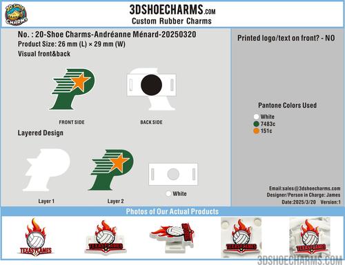 CUSTOM VERSATILE SHOE CHARMS-20VCC4Andréanne Ménard