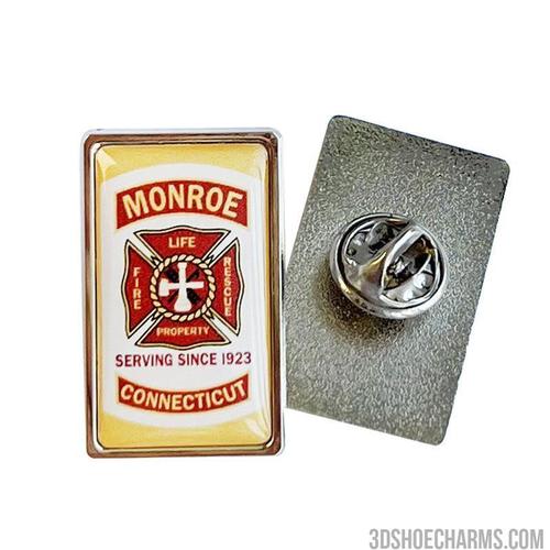 Custom Zinc Alloy Rectangle Badge with Doming