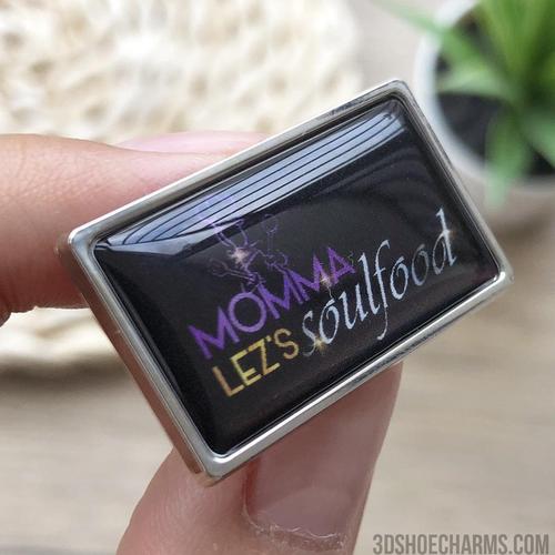 Custom Zinc Alloy Rectangle Badge with Doming