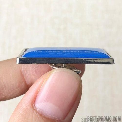 custom zine alloy badge with doming-rectangle-Besty Promo