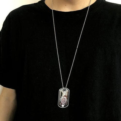 Custom Metal Dog Tag Necklace with Doming