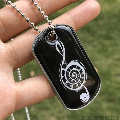 Custom Metal Dog Tag Necklace with Doming