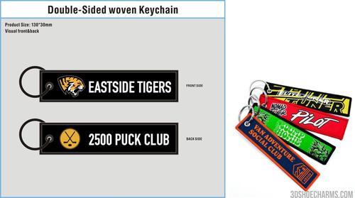 Custom Double-Sided Woven Flight Key Tag-20260901-22-1