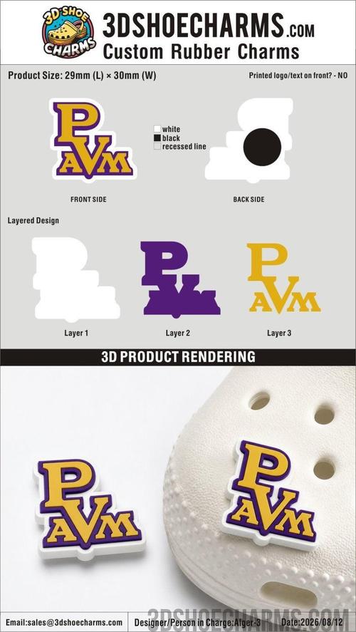 Custom Rubber Clog Charms-202608013-22-28