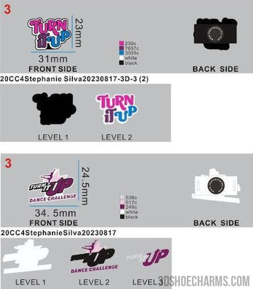 CUSTOM VERSATILE SHOE CHARMS-20CC4Stephanie Silva