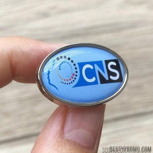 custom zine alloy badge with doming-oval-Besty Promo