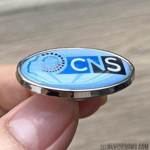 custom zine alloy badge with doming-oval-Besty Promo