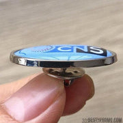 custom zine alloy badge with doming-oval-Besty Promo