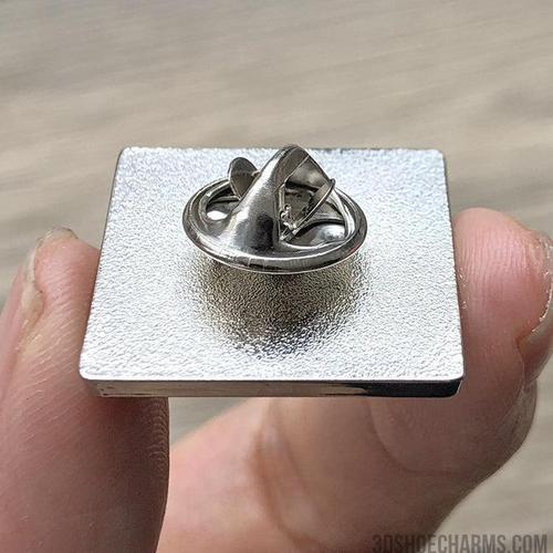 Custom Zinc Alloy Square Badge with Doming