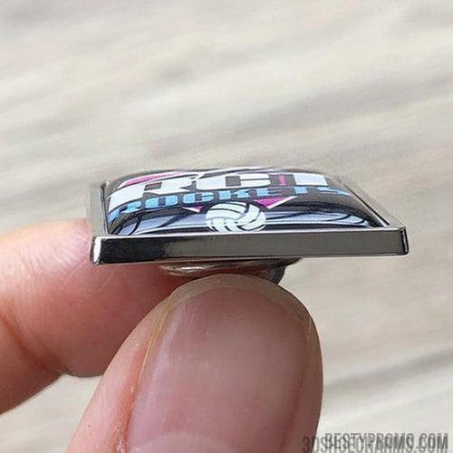 custom zine alloy badge with doming-square-Besty Promo