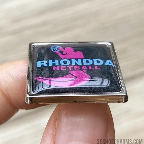Custom Zinc Alloy Square Badge with Doming