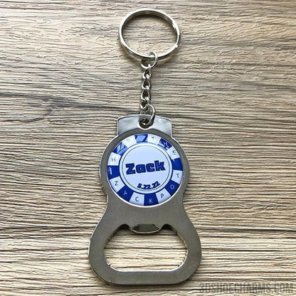 Custom Zinc Alloy Opener Keychains with Domed Logo