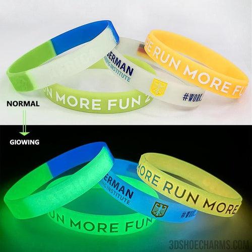 Custom NightGlow Silicone Wristbands