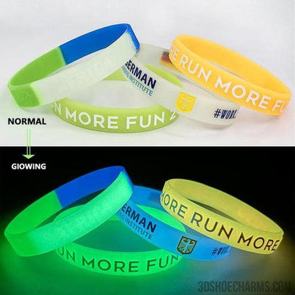 Custom NightGlow Silicone Wristbands