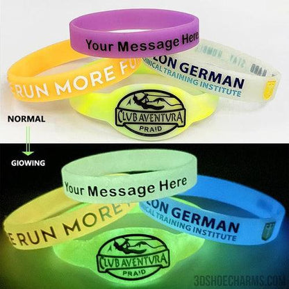 Custom NightGlow Silicone Wristbands
